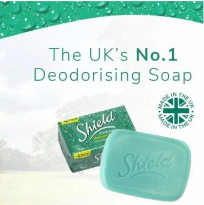 SHIELD SOAP SHIELD Fresh Aqua Soap Bars 115g Deodorising Soap Vegan Clean Odour-Free 115g