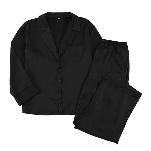 Ladies' luxury silk sleepwear sexy sleepwear set long sleeved satin sleepwear- - Picture 14 of 31