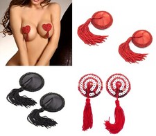 Breast Bra Nipple Covers With Tassels Nipple Stickers Pasties Tassel Clip Gift