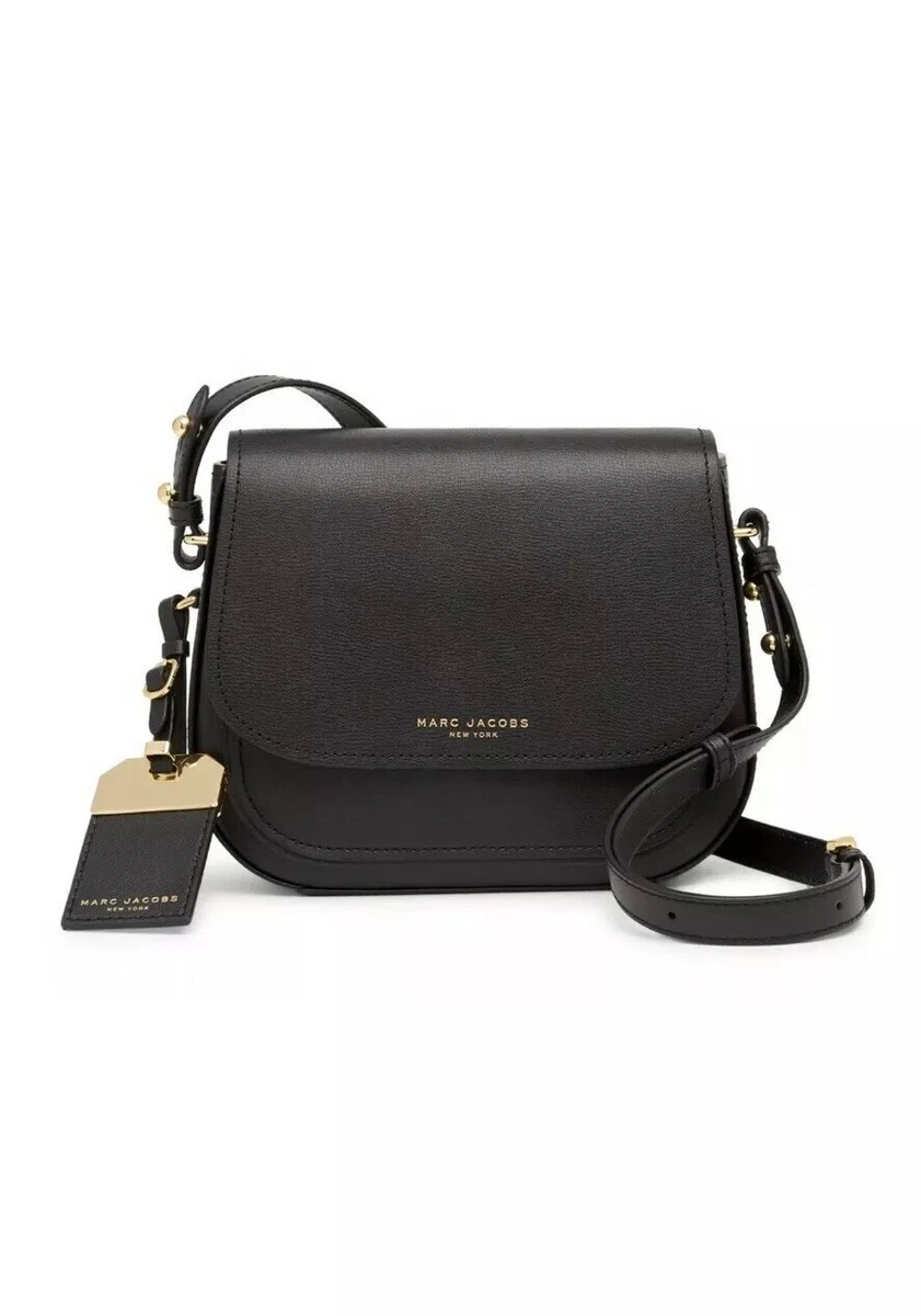 New MARC JACOBS New York Mini Rider Black Leather Crossbody Bag Black NWT  $295