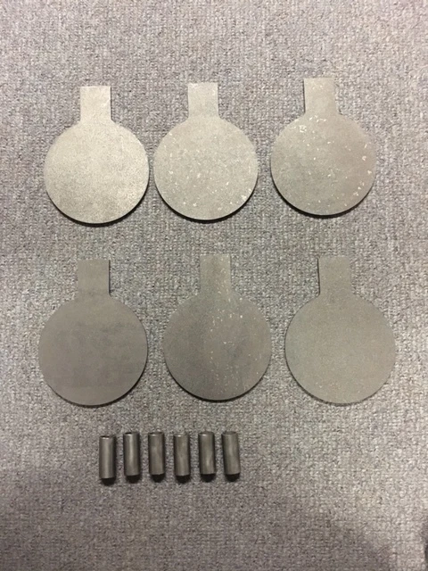 OWL CREEK FABRICATION AR500 Steel Target Dueling Tree DIY Kit 6pc 6" x 3/8 Paddles W Tubes IDPA! USA!