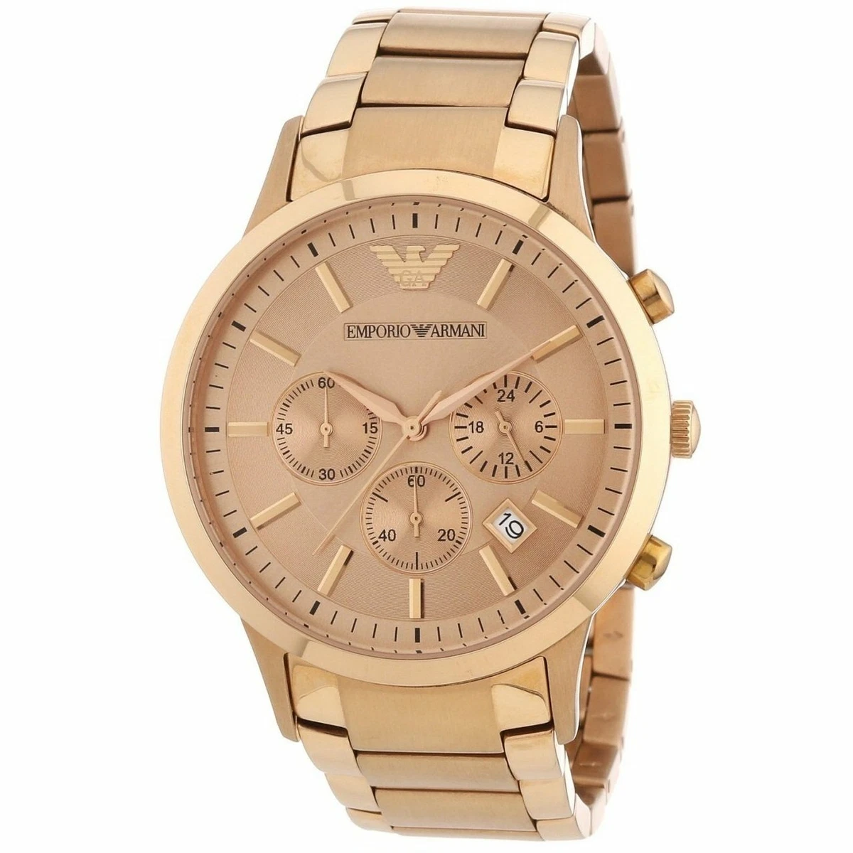 EMPORIO ARMANI SPORTIVO AR2452 ALL ROSE GOLD MENS WATCH NEW WITH
