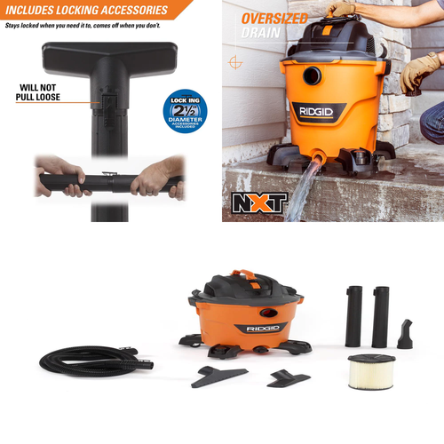 RIDGID 12 Gal. 5.0-Peak HP NXT Wet/Dry 