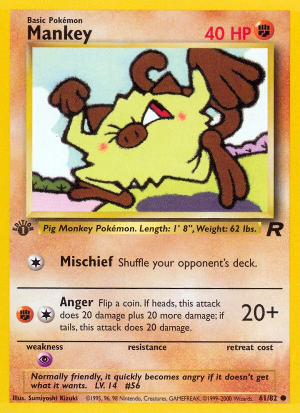 Mankey Pokemon Card for sale | eBay