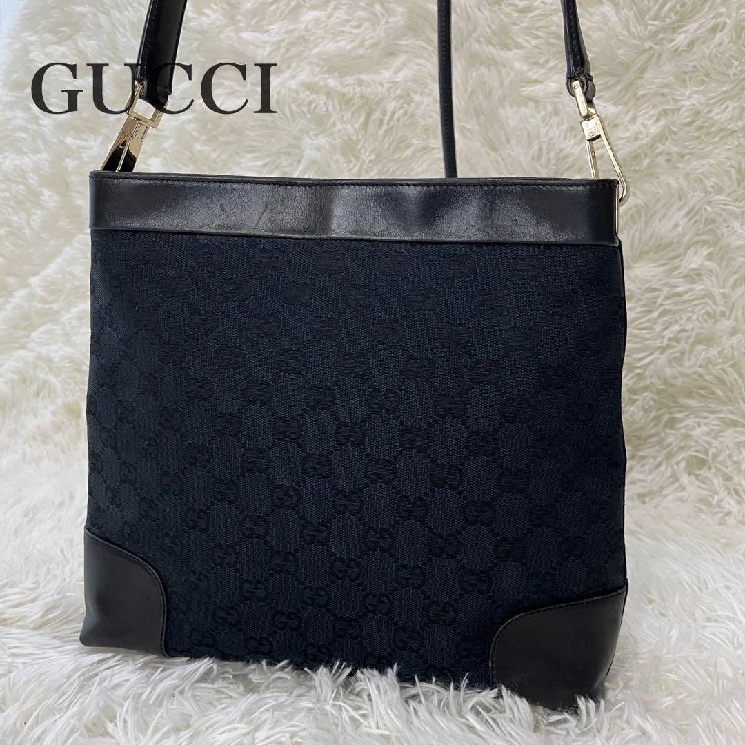 GUCCI sac à bandoulière gg toile or quincaillerie noir #PG13Q3