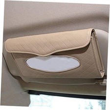 Car Tissue Holder, Sun Visor Tissue Holder, Car Visor Napkin Holder, PU Beige