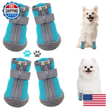 Dog Shoes for Small Dogs, Puppy Boots, Paw Protector for Winter Snow Day, S