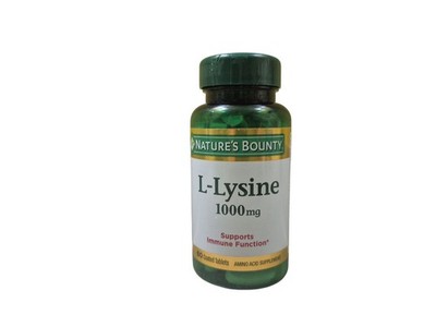 Nature's Bounty L-Lysine 1000 mg  Immune System Support Supplements Tablets 60 