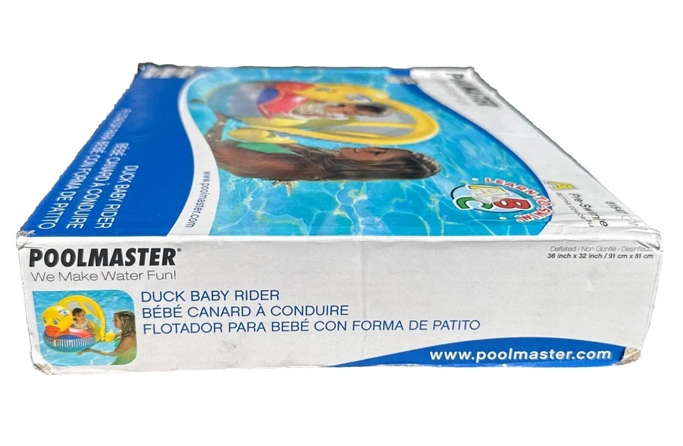 Poolmaster Inflatable Baby Duck Rider 81547 Pool Toy Summer Party 36” x 32” - Image 2 of 4
