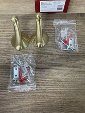 LOT OF 2 Pfister BRH-WLL0BG Willa Single Robe Hook, Brushed Gold