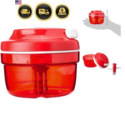 Manual Chopper Herb Vegetable Fruit Cheese Food Chopper Compact 1.25 Cups