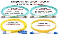 LC to LC Multimode Duplex OM3, OM4, LC-UPC, SC-UPC Fiber- 1M/2M/3M/5M/7M/10M
