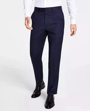 Michael Kors Men's Classic-Fit Stretch Wool-Blend Suit Pants MSRP $190