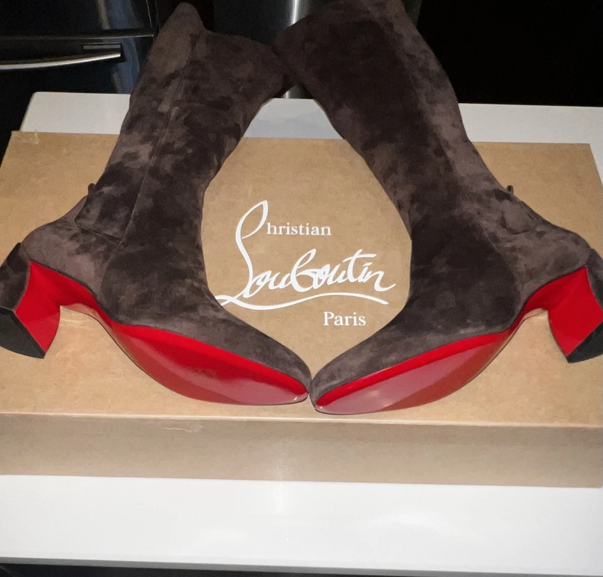 Christian Louboutin Women's Suede Upper Brown for sale | eBay