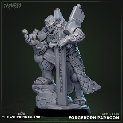 Warforged Paragon Living Construct Paladin Miniature | DnD D&D | Mammoth Factory