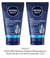 Nivea Men Hydration Face Wash with Aloe Vera Moisturizing & Soothing 5 oz (2 pk)