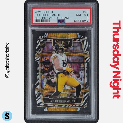 2021 PANINI SELECT #59 PAT FREIERMUTH ZEBRA PRIZM DIE CUT RC CONCOURSE PSA 8