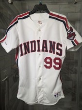 Wild Thing Vaughn Major League Cleveland Indians Rawlings Authentic Jersey Sz 38
