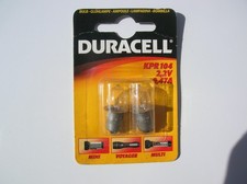 Vintage Duracell KPR 104 2.2V  NOS Replacement Bulbs for  2 x 1.5V Battery Torch