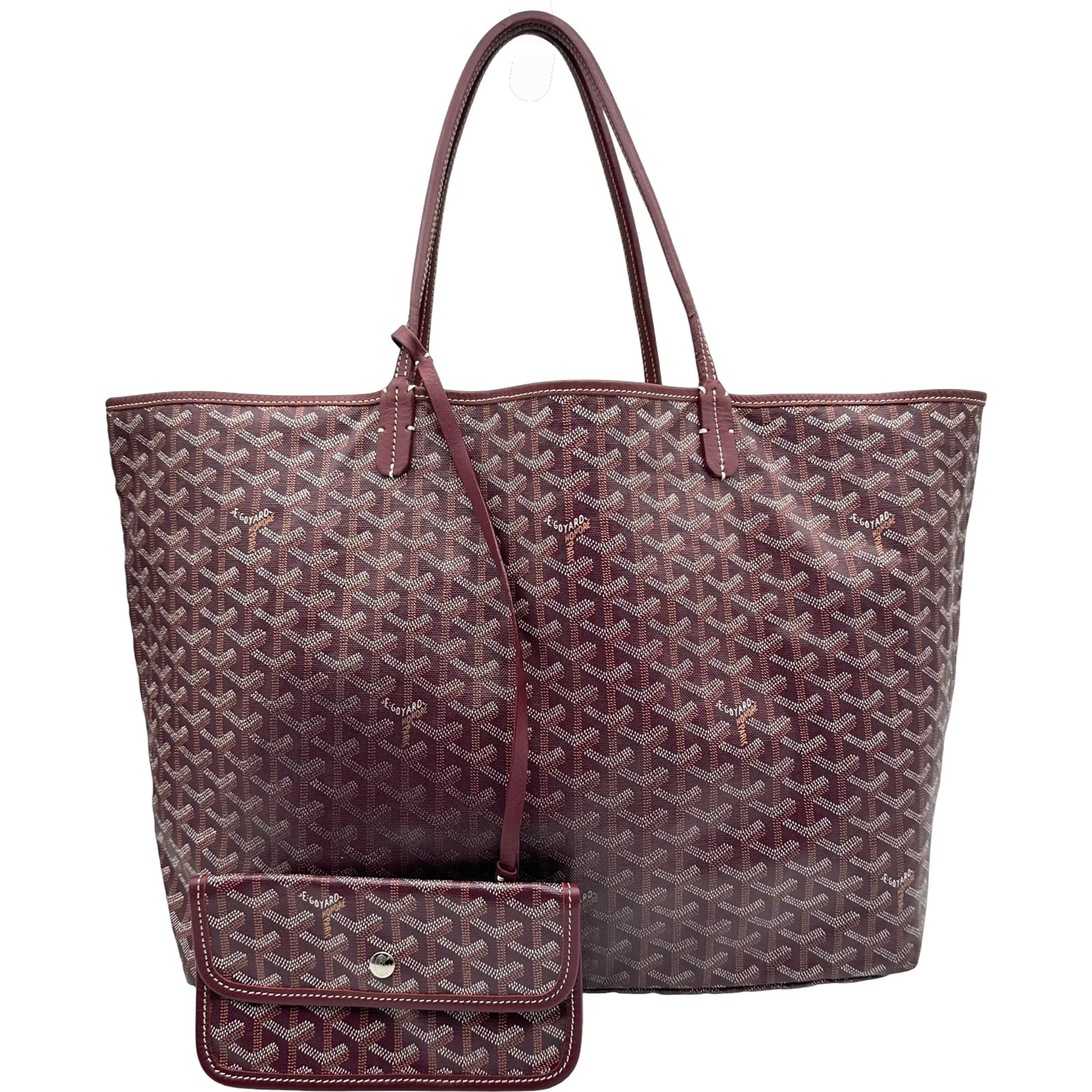 GOYARD Saint Louis GM Red Goyardine Canvas Tote #1687