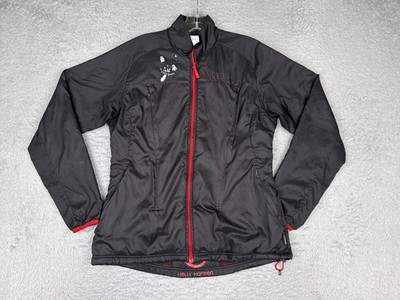 Helly Hansen Jacket Womens Medium Black Nylon Full Zip Lightweight Mesh Lined