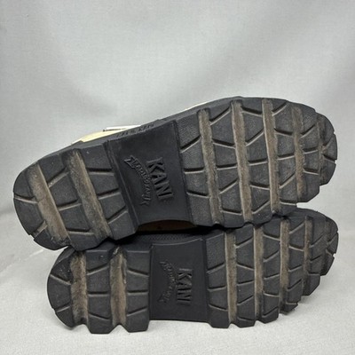 Karl Kani Vintage Boots Mens Size 7.5 Khaki Black Canvas Ankle