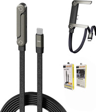 240w Type-C Fast Charge Cable with Built-In Phone Stand,Invisible Flat Folding..