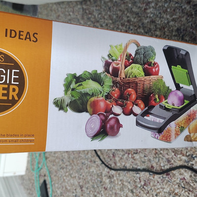 Kitchen Ideas Veggie Slicer 14pc Set Manual Vegetable Food Slicer Gray/Green