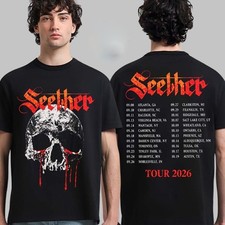 Seether Break The Cycle Tour 2026 North America Merch Bloody T-Shirt Reprint