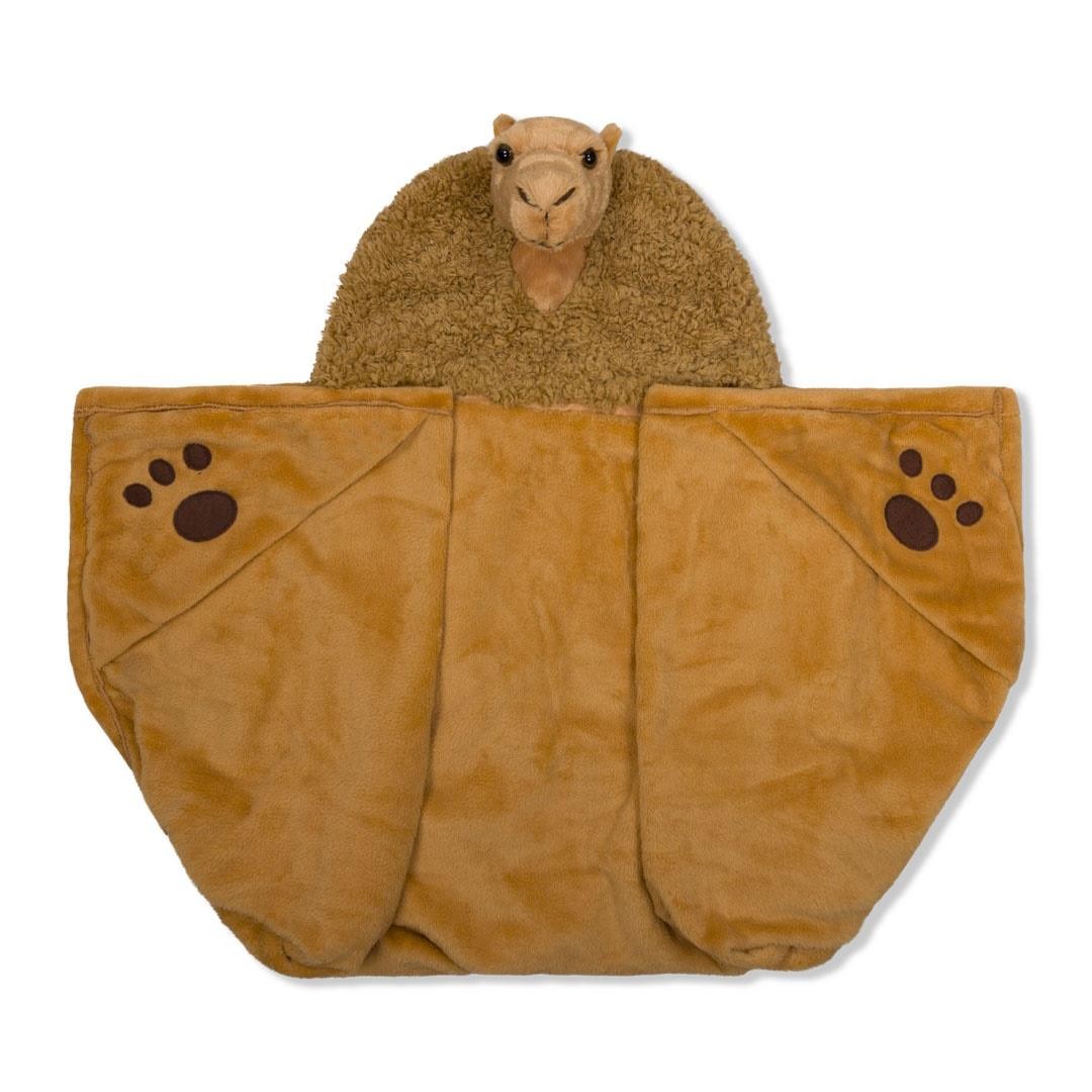 Kids Hooded Blanket Animal Camel Cuddle Plush Soft Cozy Wearable Blanket Gift