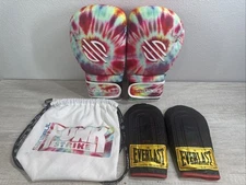 Sanabul Funk Strike Tie Dye Gel 14oz Boxing Gloves & Everlast Speed Bag Gloves!