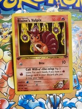 blaine's vulpix pokemon card value Blaine's Vulpix Unlimited Common Gym Challenge 066/132 NM