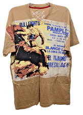 Blanco Label La Cosa Nuestra T-Shirt Bullfights Pamplona Art XXL Excellent Cond.