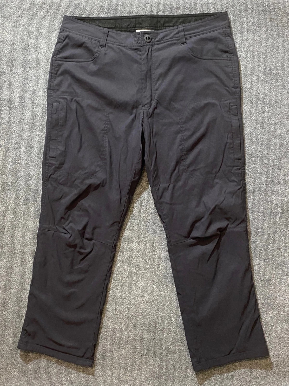 Orvis Pants Mens 38x29 Fleece Lined Nylon Spandex Black Outdoor Stretch Zip