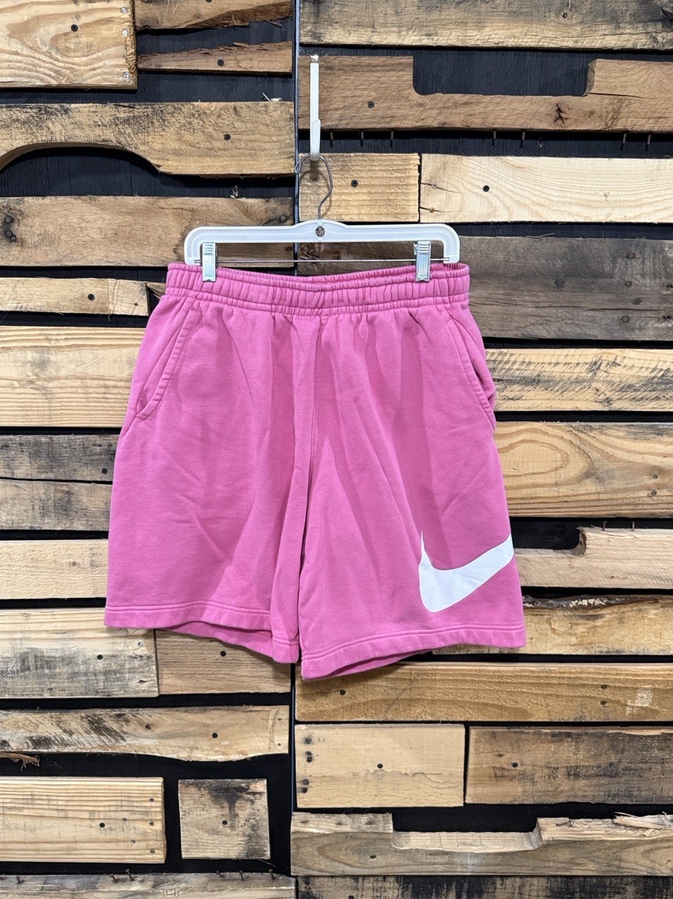Nike Sportswear Shorts Men Large Pink Club Fleece Sweat Lounge Big Swoosh Logo