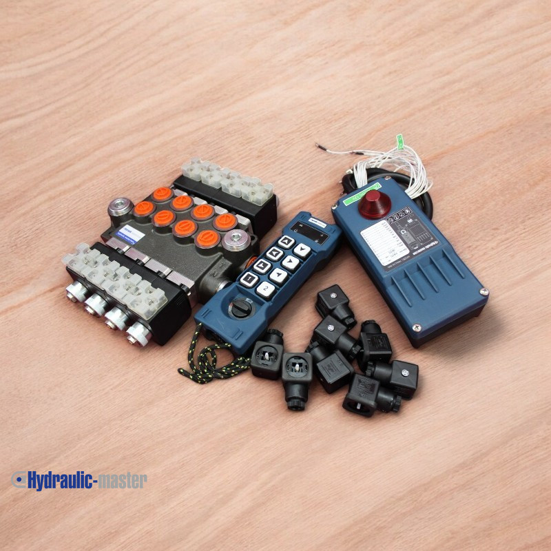 Remote Radio Control Hm-line 800  Hydraulic Valve 4 Spool 50 L/Min 24VDC