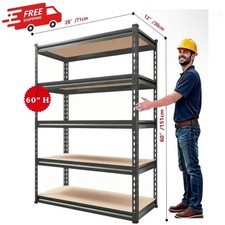 Storage Shelving Unit heavy duty Rack 5-Tier ...