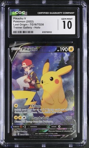 CGC 10 Pikachu V TG16/TG30 Trainer Gallery Holo Lost Origin Pokémon Card