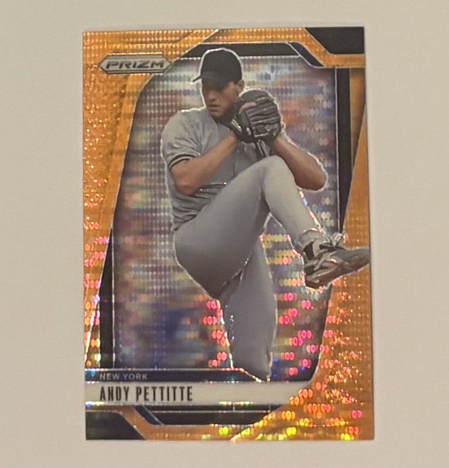 2025 Panini Prizm #234 Andy Pettitte Orange Pulsar Prizm /399 New York Yankees 