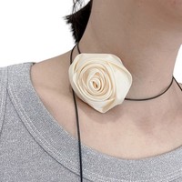 Fashion Rose Flower Choker Necklace Neckband Clavicle Chain Necklace Jewelry