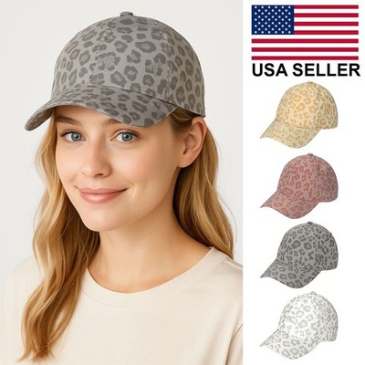 C.C Women Leopard Cheetah Animal Print Vintage Adjustable Baseball Ball Cap
