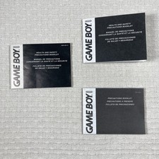 Game Boy Precautions Booklets Foldout Manuals Nintendo Health And Safety GBA