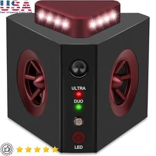 Electronic Rodent Repeller Ultrasonic Sound LED Strobe Light Pest Control Device