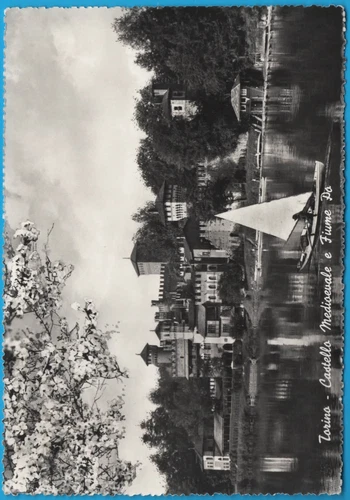 Torino Castello Medioevale Anno 1955 FG cartolina vintage postcard MA2435 - Foto 1 di 2