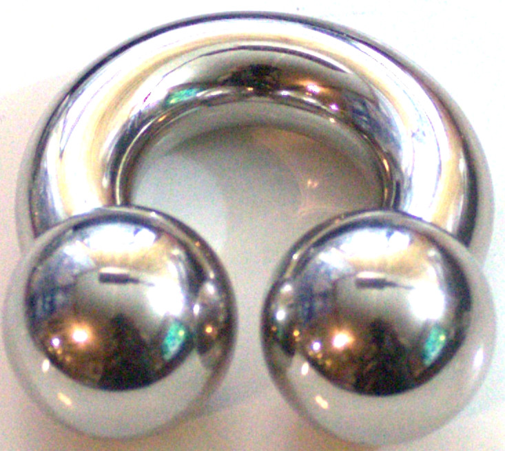 00g 3/4 inch Monster 19mm ball Prince Albert PA Ring 316L Surgical Steel Public