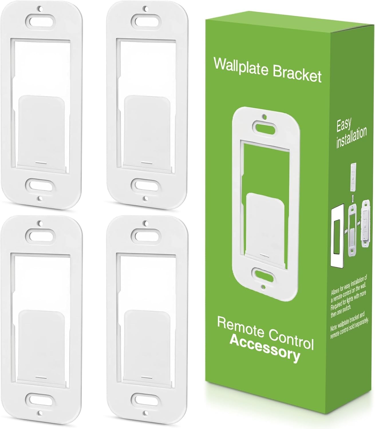 Brackets Compatible With Lutron Caseta Pico Remote, No Wires White