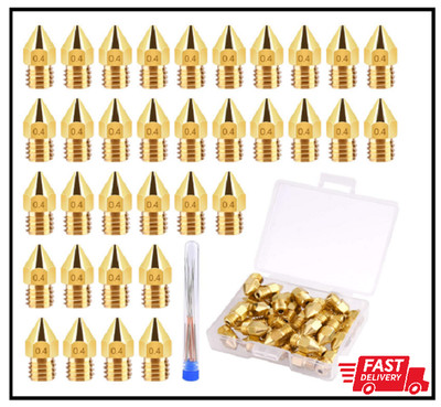 40pcs MK8 Nozzles 3D Printer Extruder Ender 3 5 Pro Creality CR-10 Hot End .4 mm