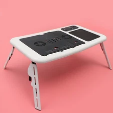 Multi-function Laptop Stand Folding Computer Desk USB Cooling Laptop Desk