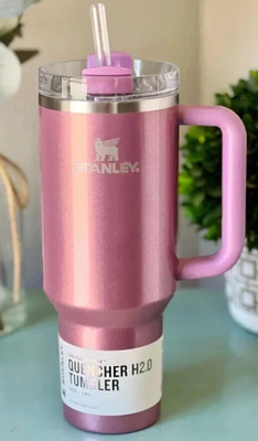 #ad NEW Stanley 40oz Quencher Exclusive Color Mauve Shimmer Tumbler Target $55.00