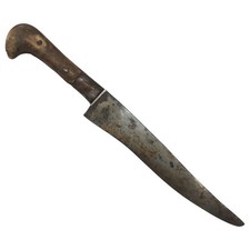 Antique Dagger Old Hand Forged Steel Blade Handmade Original Wood Handle L270